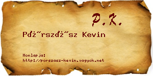 Pórszász Kevin névjegykártya